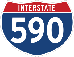Interstate 590 Sign Sticker