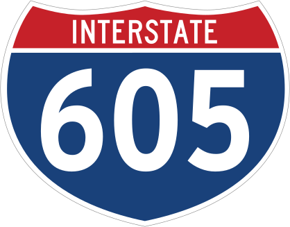 Interstate 605 Sign Sticker