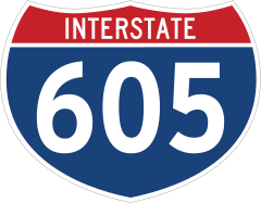 Interstate 605 Sign Sticker