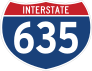 Interstate 635 Sign Sticker