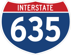 Interstate 635 Sign Sticker