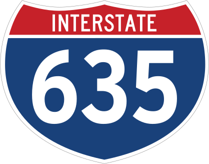 Interstate 635 Sign Sticker
