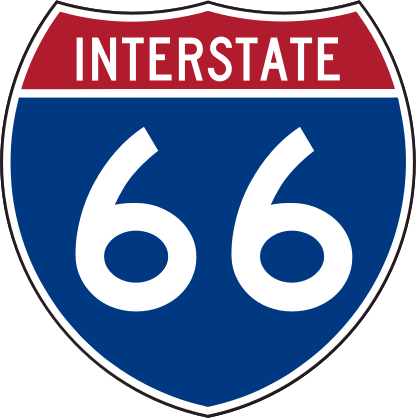 Interstate 66 Sign Sticker