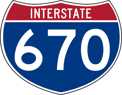 Interstate 670 Sign Sticker