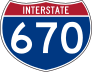 Interstate 670 Sign Sticker
