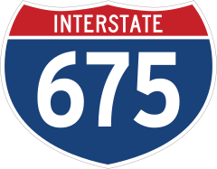 Interstate 675 Sign Sticker
