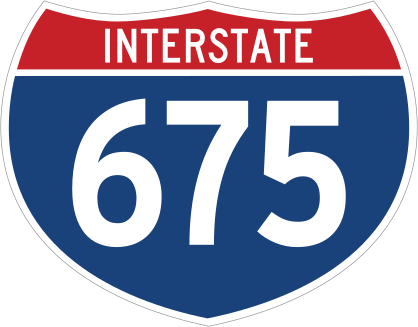 Interstate 675 Sign Sticker