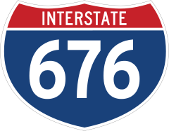 Interstate 676 Sign Sticker