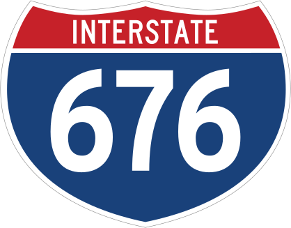 Interstate 676 Sign Sticker