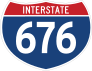 Interstate 676 Sign Sticker