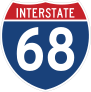 Interstate 68 Sign Sticker