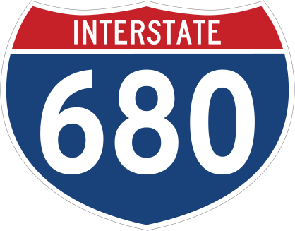 Interstate 680 Sign Sticker