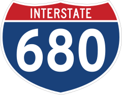 Interstate 680 Sign Sticker