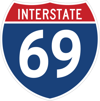 Interstate 69 Sign Sticker
