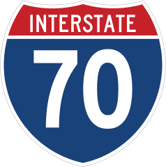 Interstate 70 Sign Sticker