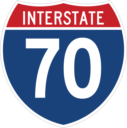 Interstate 70 Sign Sticker