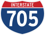 Interstate 705 Sign Sticker