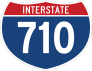 Interstate 710 Sign Sticker