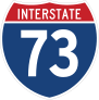 Interstate 73 Sign Sticker