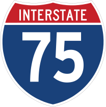 Interstate 75 Sign Sticker