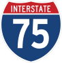 Interstate 75 Sign Sticker