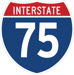 Interstate 75 Sign Sticker