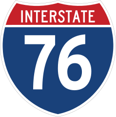 Interstate 76 Sign Sticker