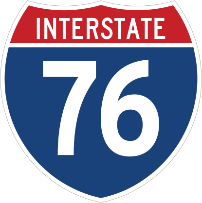 Interstate 76 Sign Sticker