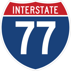 Interstate 77 Sign Sticker