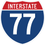 Interstate 77 Sign Sticker