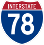 Interstate 78 Sign Sticker