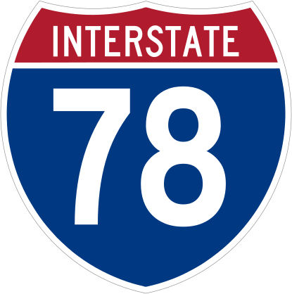 Interstate 78 Sign Sticker
