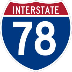 Interstate 78 Sign Sticker