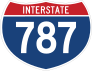 Interstate 787 Sign Sticker