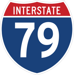 Interstate 79 Sign Sticker