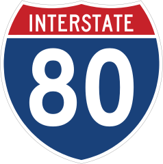Interstate 80 Sign Sticker
