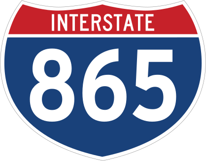 Interstate 865 Sign Sticker