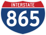 Interstate 865 Sign Sticker