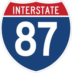 Interstate 87 Sign Sticker
