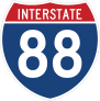 Interstate 88 Sign Sticker