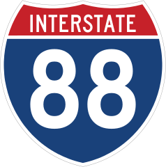 Interstate 88 Sign Sticker