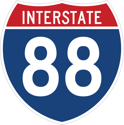 Interstate 88 Sign Sticker