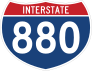 Interstate 880 Sign Sticker