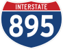 Interstate 895 Sign Sticker