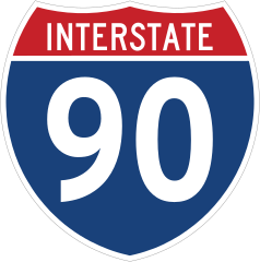 Interstate 90 Sign Sticker