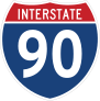 Interstate 90 Sign Sticker