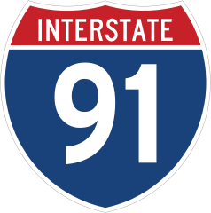 Interstate 91 Sign Sticker