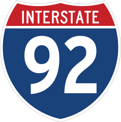 Interstate 92 Sign Sticker