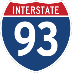 Interstate 93 Sign Sticker