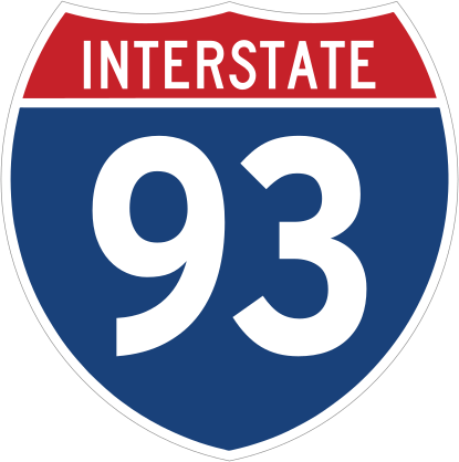 Interstate 93 Sign Sticker